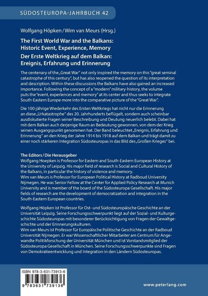 Produktbild: The First World War and the Balkans: Historic Event, Experience, Memory Der Erste Weltkrieg auf dem Balkan: Ereignis, Erfahrung und Erinnerung