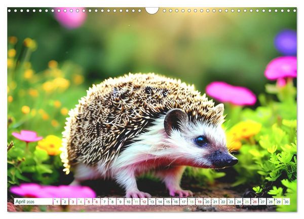 Produktbild: Niedliche Igel (Wandkalender 2026 DIN A3 quer), CALVENDO Monatskalender