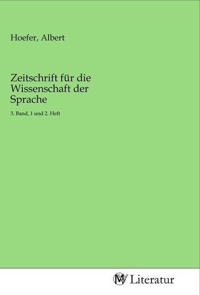 Produktbild: Zeitschrift f&uuml;r die Wissenschaft der Sprache