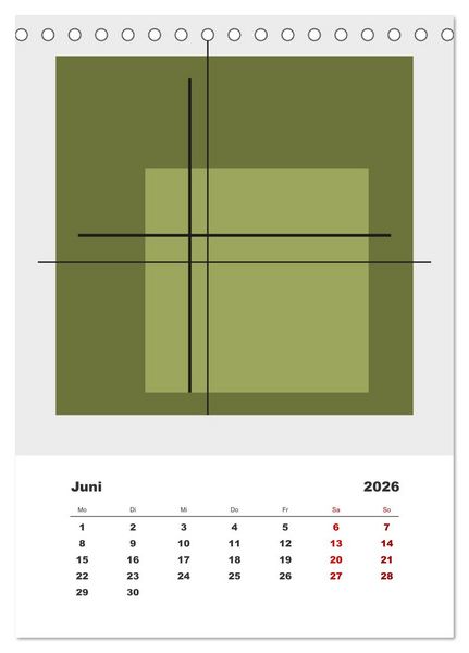 Produktbild: GeoArt - geometrische Formen (Tischkalender 2026 DIN A5 hoch), CALVENDO Monatskalender