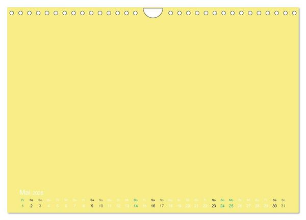 Produktbild: Bastelkalender - Gelb (Wandkalender 2026 DIN A4 quer), CALVENDO Monatskalender