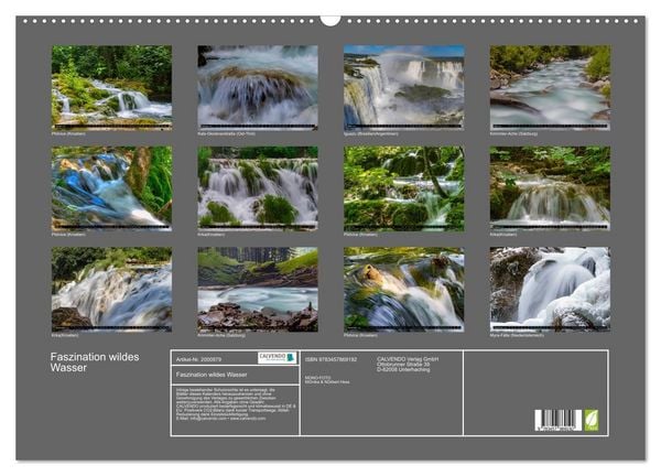 Produktbild: Faszination wildes Wasser (Wandkalender 2026 DIN A2 quer), CALVENDO Monatskalender