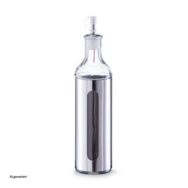 Produktbild: neuetischkultur Essig-/&Ouml;lflasche, 500 ml Glas, Edelstahl Essig-/&Ouml;lflasche, 500 ml Glas, Edelstahl