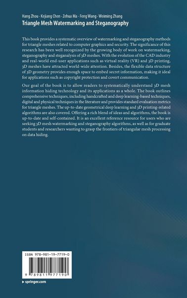 Produktbild: Triangle Mesh Watermarking and Steganography