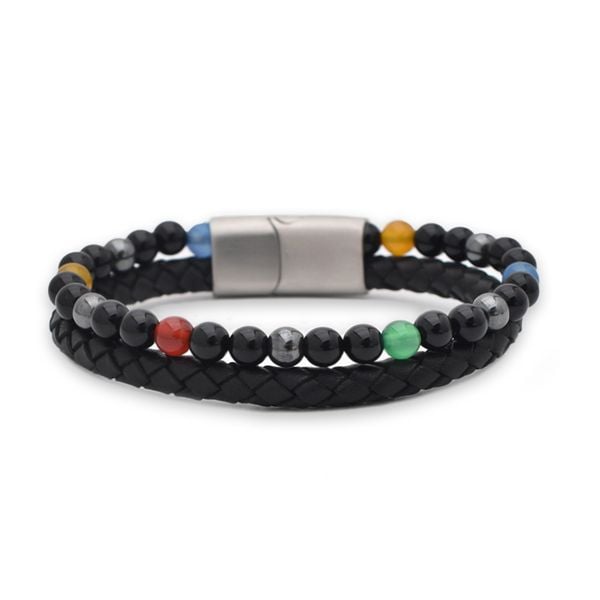 Produktbild: "Rainbow Style" Fashion Bead Armband, J966-09