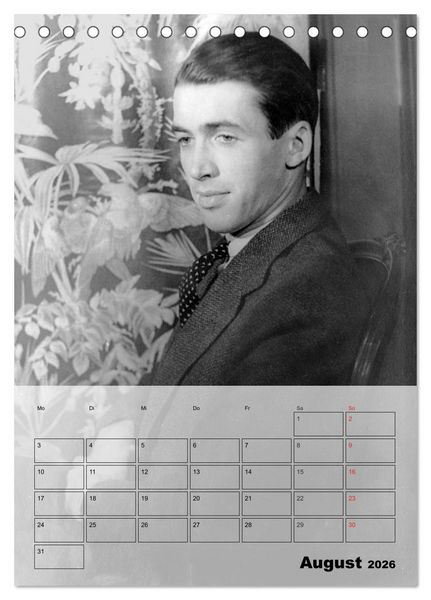 Produktbild: Filmstars - Legenden der goldenen Filmjahre (Tischkalender 2026 DIN A5 hoch), CALVENDO Monatskalender