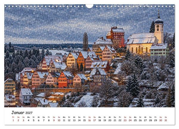 Produktbild: Deutschland als Mosaik. Stadt f&uuml;r Stadt ein Kunstwerk (Wandkalender 2027 DIN A3 quer), CALVENDO Monatskalender