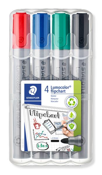 Produktbild: STAEDTLER Flipchartmarker sortiert 4er Etui