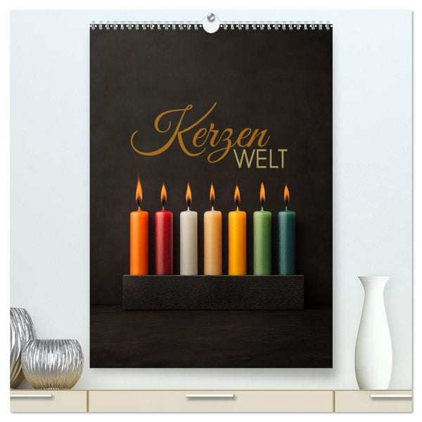Produktbild: Kerzenwelt (hochwertiger Premium Wandkalender 2026 DIN A2 hoch), Kunstdruck in Hochglanz