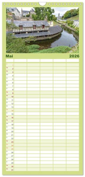 Produktbild: Familienplaner 2026 - Frankreich - die Bretagne mit 5 Spalten (Wandkalender, 21 x 45 cm) CALVENDO