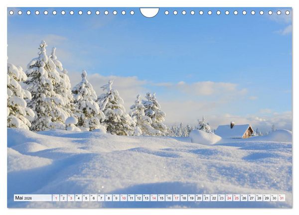 Produktbild: Winter. Zauberhafte Schneelandschaften (Wandkalender 2026 DIN A4 quer), CALVENDO Monatskalender