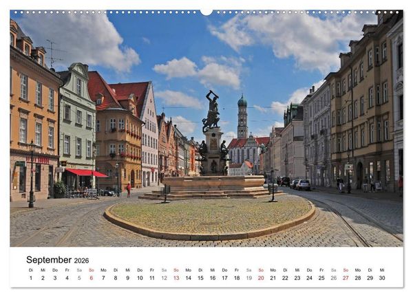 Produktbild: Augsburg &ndash; Die Highlights der schw&auml;bischen Metropole (Wandkalender 2026 DIN A2 quer), CALVENDO Monatskalender