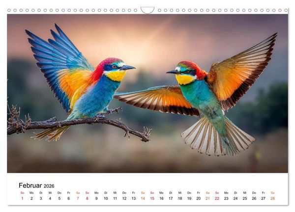 Produktbild: Bienenfresser - im Flug der Farben (Wandkalender 2026 DIN A3 quer), CALVENDO Monatskalender