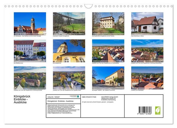 Produktbild: K&ouml;nigsbr&uuml;ck Einblicke - Ausblicke (Wandkalender 2026 DIN A3 quer), CALVENDO Monatskalender