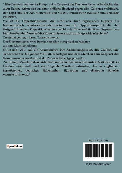Produktbild: Manifest der Kommunistischen Partei