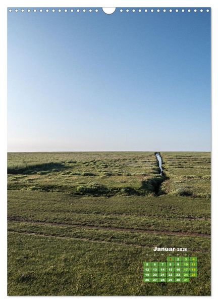 Produktbild: Westerhever - Wattwanderung in den Sonnenuntergang (Wandkalender 2026 DIN A3 hoch), CALVENDO Monatskalender