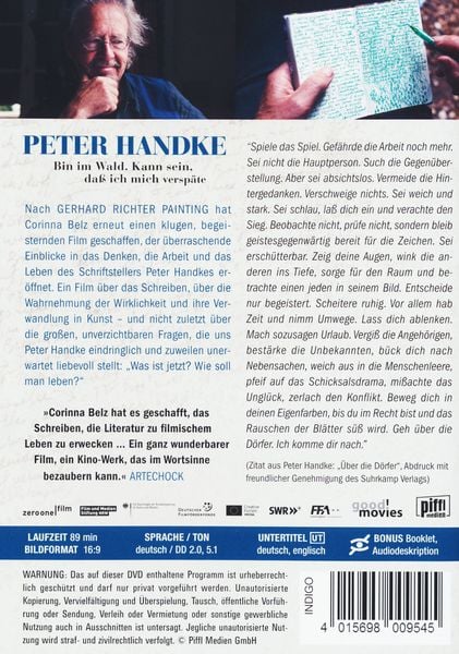 Produktbild: Peter Handke - Bin im Wald. Kann sein, da&szlig; ich mich versp&auml;te