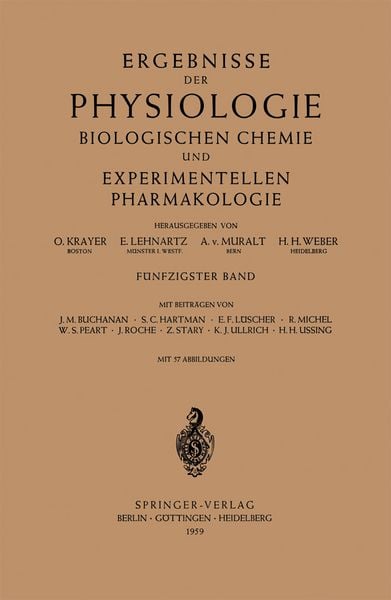 Produktbild: Ergebnisse der Physiologie Biologischen Chemie und Experimentellen Pharmakologie