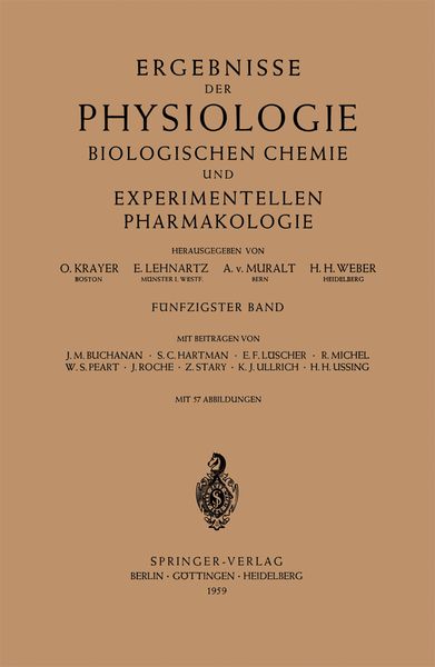 Produktbild: Ergebnisse der Physiologie Biologischen Chemie und Experimentellen Pharmakologie