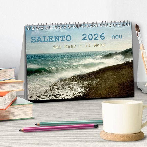 Produktbild: SALENTO das Meer - il Mare neu (Tischkalender 2026 DIN A5 quer), CALVENDO Monatskalender
