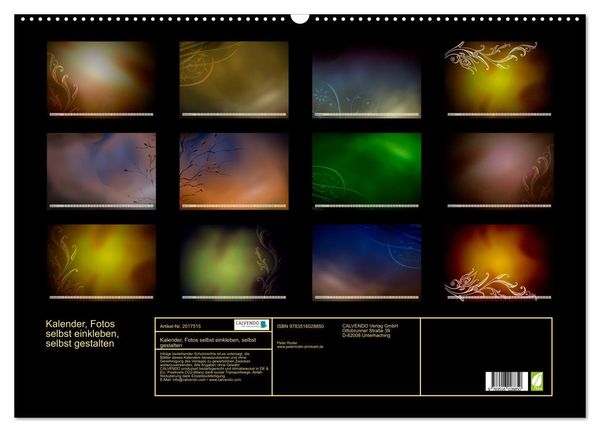 Produktbild: Kalender, Fotos selbst einkleben, selbst gestalten (Wandkalender 2026 DIN A2 quer), CALVENDO Monatskalender