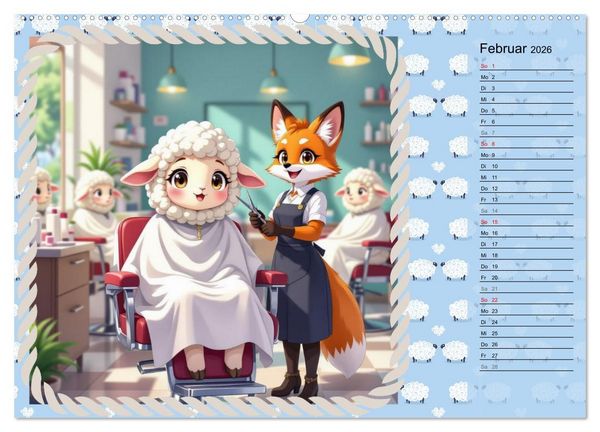Produktbild: L&auml;mmchen Lillys erste Momente (Wandkalender 2026 DIN A2 quer), CALVENDO Monatskalender