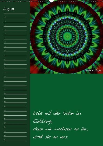 Produktbild: Mandala - Spiegel der Seele / immerw&auml;hrender Geburtstagskalender (Wandkalender immerw&auml;hrend DIN A2 hoch)