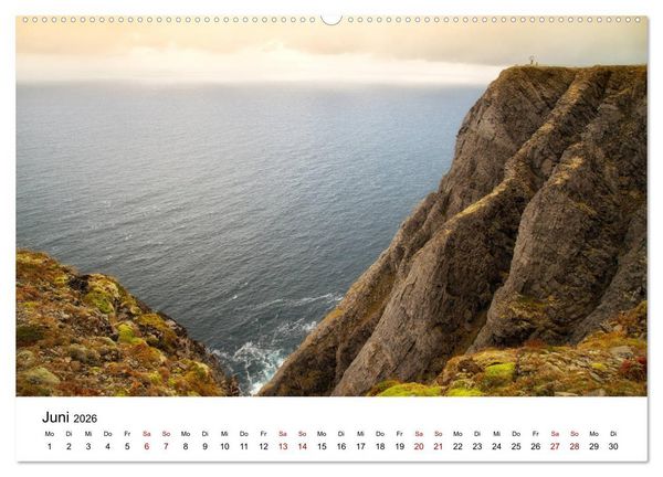 Produktbild: Hurtigruten - Bezaubernde Sch&ouml;nheit der norwegischen K&uuml;ste (Wandkalender 2026 DIN A2 quer), CALVENDO Monatskalender