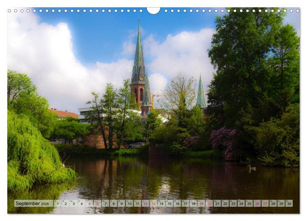 Produktbild: Schlossgarten Oldenburg. Ein Fotospaziergang (Wandkalender 2026 DIN A3 quer), CALVENDO Monatskalender