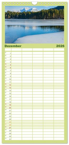 Produktbild: Familienplaner 2026 - Rund um den Hintersee und Zauberwald mit 5 Spalten (Wandkalender, 21 x 45 cm) CALVENDO