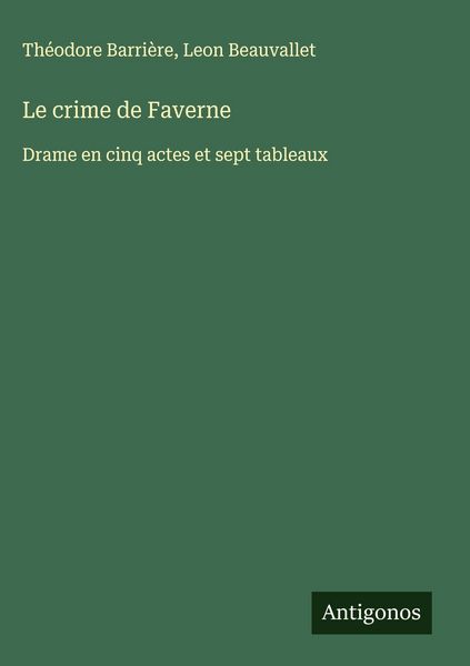 Produktbild: Le crime de Faverne