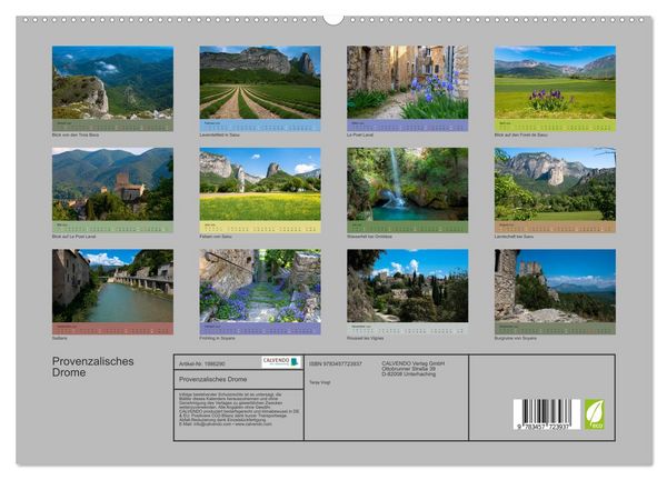 Produktbild: Provenzalisches Drome (hochwertiger Premium Wandkalender 2026 DIN A2 quer), Kunstdruck in Hochglanz