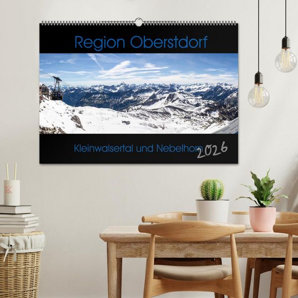 Produktbild: Region Oberstdorf - Kleinwalsertal und Nebelhorn (Wandkalender 2026 DIN A2 quer), CALVENDO Monatskalender