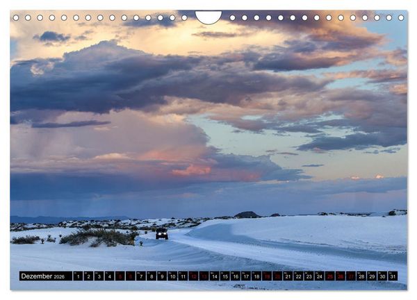 Produktbild: Wei&szlig;e Wunderwelten - White Sands National Monument (Wandkalender 2026 DIN A4 quer), CALVENDO Monatskalender