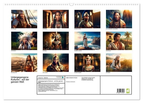 Produktbild: Untergegangene Kulturen - auf der ganzen Welt (Wandkalender 2026 DIN A2 quer), CALVENDO Monatskalender