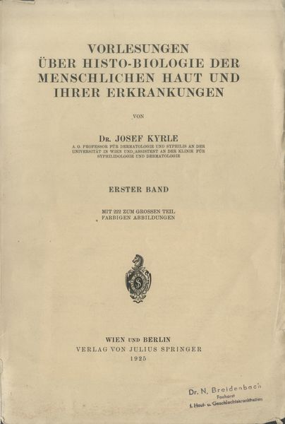 Produktbild: Vorlesungen &Uuml;ber Histo-Biologie der Menschlichen Haut und Ihrer Erkrankungen