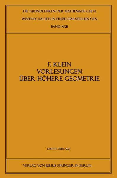 Produktbild: Vorlesungen &uuml;ber H&ouml;here Geometrie