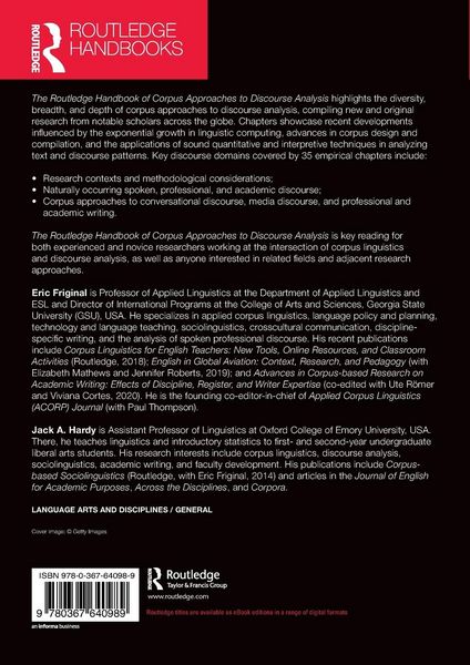 Produktbild: The Routledge Handbook of Corpus Approaches to Discourse Analysis