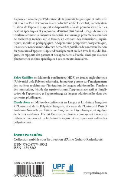 Produktbild: Contextualiser l&rsquo;&eacute;ducation en milieux insulaires plurilingues et pluriculturels Contextualising Education in Insular Plurilingual and Pluricultural En