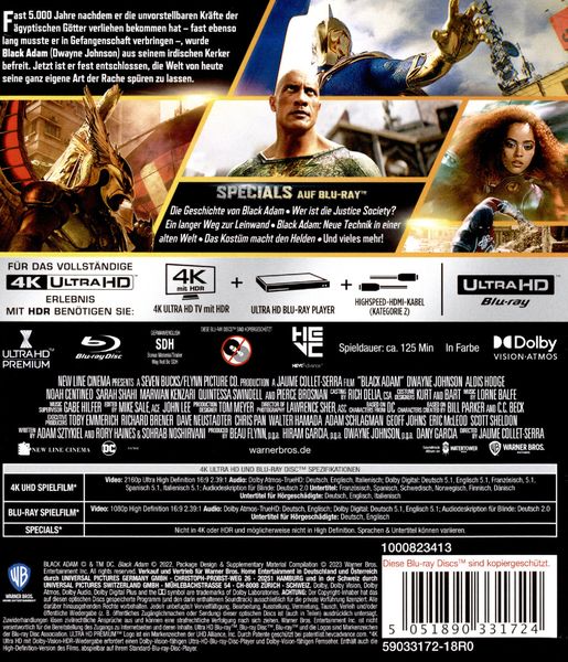 Produktbild: Black Adam (4K Ultra HD) (+ Blu-ray 2D)