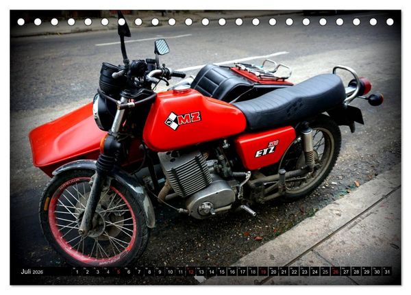 Produktbild: Motorrad-Legenden - MZ (Tischkalender 2026 DIN A5 quer), CALVENDO Monatskalender