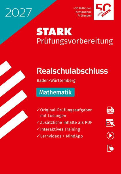 Produktbild: STARK Mathematik - Realschulabschluss 2027 BW - Pr&uuml;fungsvorbereitung