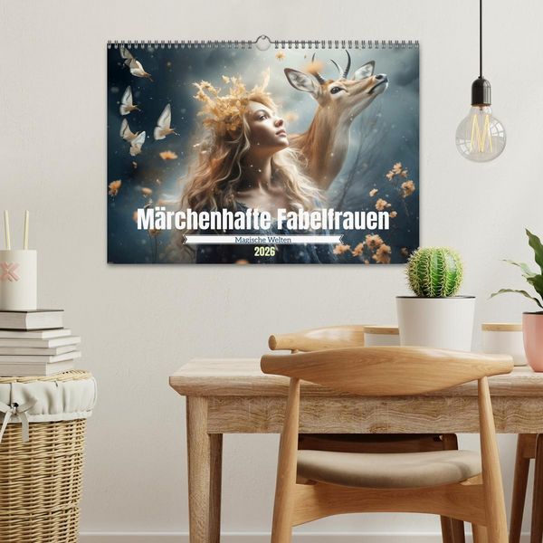 Produktbild: M&auml;rchenhafte Fabelfrauen (Wandkalender 2026 DIN A3 quer), CALVENDO Monatskalender