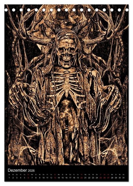 Produktbild: BLOODBOY/DARK ILLUSTRATION (Tischkalender 2026 DIN A5 hoch), CALVENDO Monatskalender