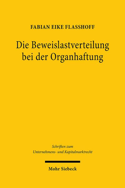 Produktbild: Die Beweislastverteilung bei der Organhaftung