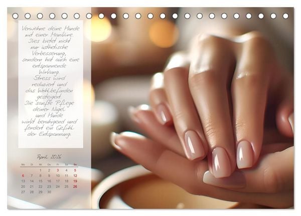 Produktbild: Wellnesstage zuhause - 12 anregende KI Ideen f&uuml;r deine pers&ouml;nlichen Spa Tage (Tischkalender 2026 DIN A5 quer), CALVENDO Monatskalender