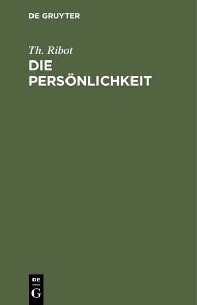 Produktbild: Die Pers&ouml;nlichkeit