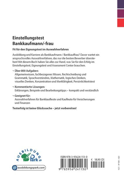 Produktbild: Einstellungstest Bankkaufmann / Bankkauffrau