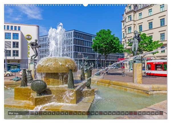 Produktbild: Unterwegs in Halle (hochwertiger Premium Wandkalender 2026 DIN A2 quer), Kunstdruck in Hochglanz