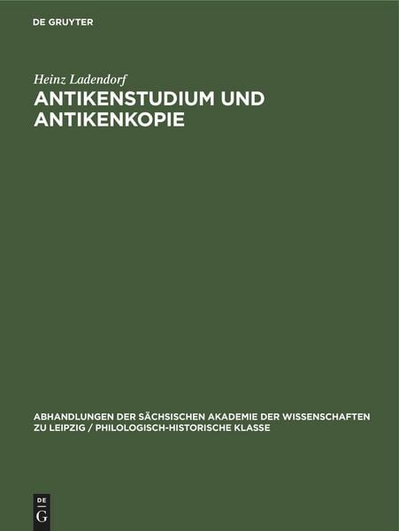 Produktbild: Antikenstudium und Antikenkopie